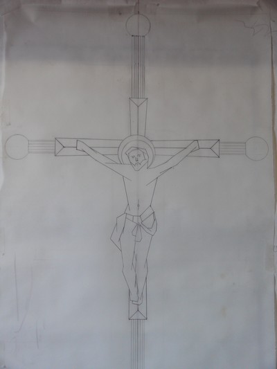Plan de détail croix de procession réf. 0023