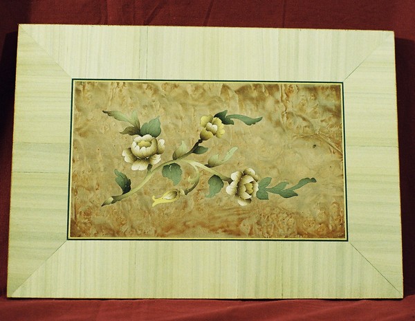 Tableau marqueté motif floral réf. 0078
